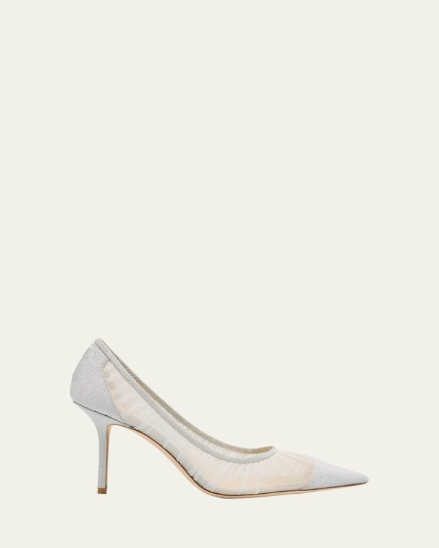 Love 85mm Glitter Tulle Pumps